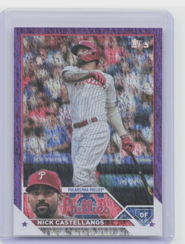 2023 Topps Nick Castellanos Purple Foilboard /799 #527 Phillies