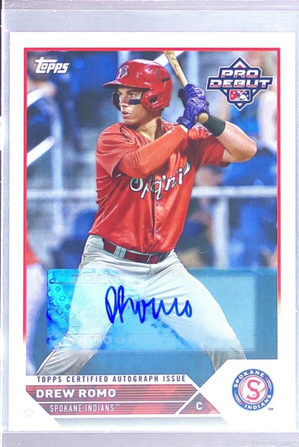 2023 Topps Pro Debut Drew Romo Auto #PD-82 Indians Autographs