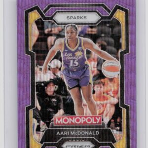 2024-25 Panini Prizm Monopoly WNBA Aari McDonald Purple Prizms 30 Sparks