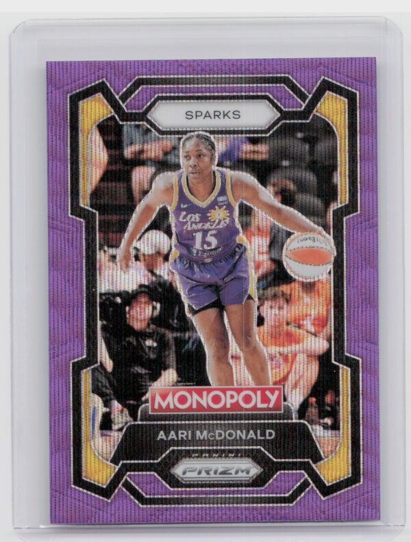 2024-25 Panini Prizm Monopoly WNBA Aari McDonald Purple Prizms 30 Sparks