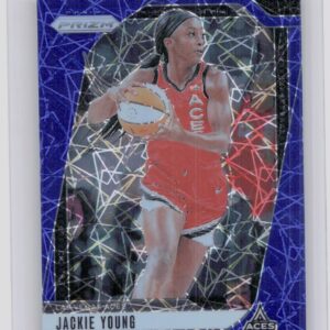 2024-25 Panini Prizm WNBA Jackie Young Blue Velocity Prizms #1 Aces