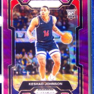 2024-25 Prizm Draft Picks Keshad Johnson Prizms Purple Wave RC #66 Wildcats