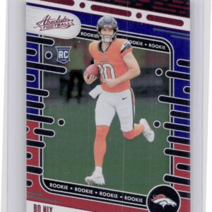 2024 Absolute Bo Nix Red and Blue RC 112 Broncos