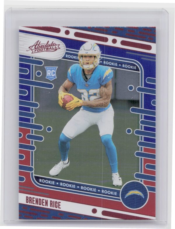 2024 Absolute Brenden Rice Red and Blue RC 199 Chargers