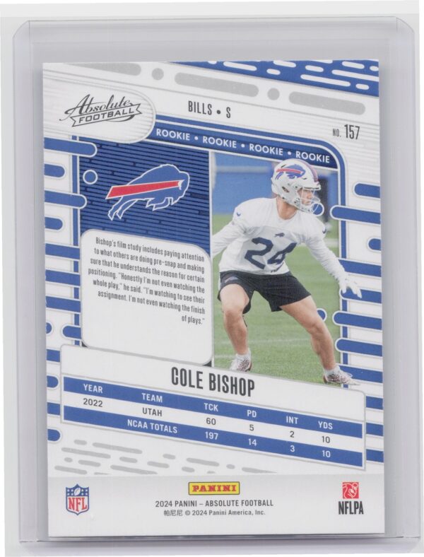 2024 Absolute Cole Bishop Red and Blue RC 157 Bills - Image 3