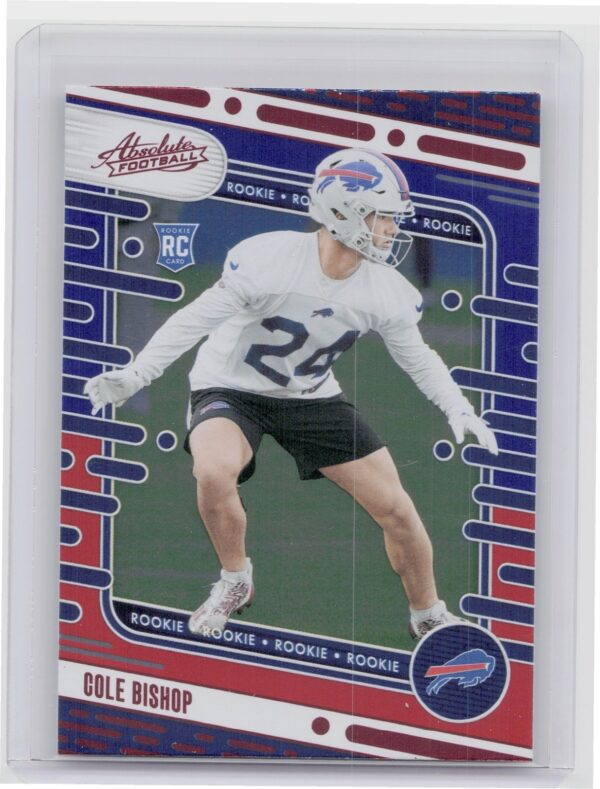2024 Absolute Cole Bishop Red and Blue RC 157 Bills