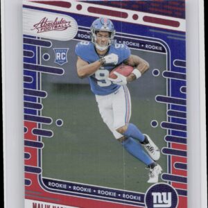 2024 Absolute Malik Nabers Red and Blue RC 106 Giants