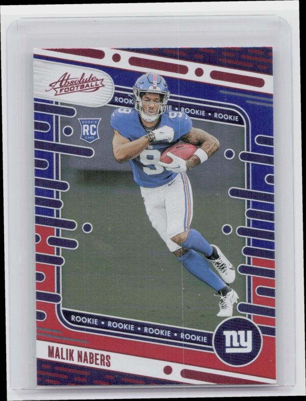 2024 Absolute Malik Nabers Red and Blue RC 106 Giants