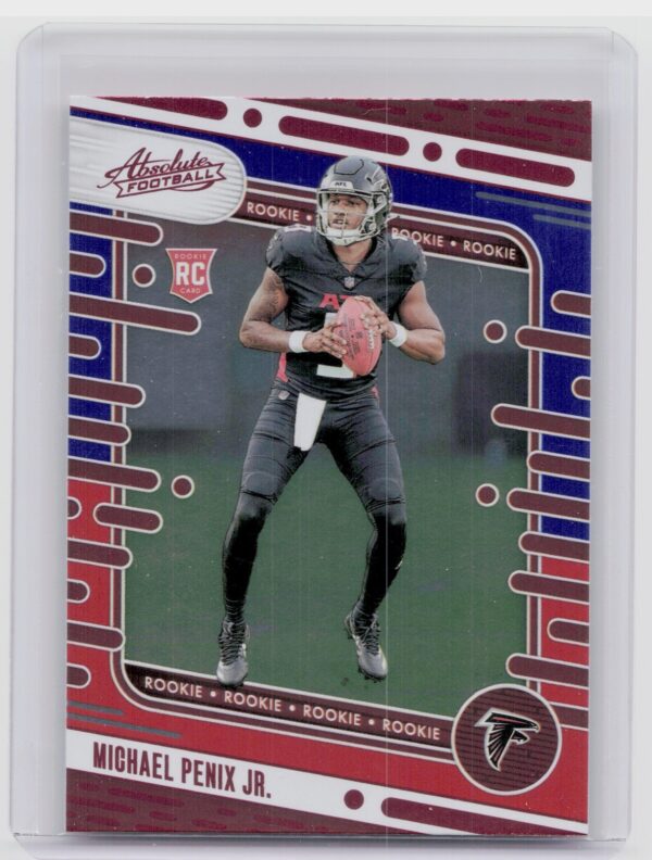 2024 Absolute Michael Penix Jr. Red and Blue RC 108 Falcons