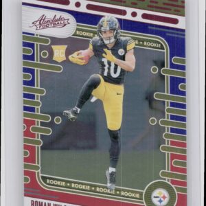 2024 Absolute Roman Wilson Red and Blue RC 169 Steelers