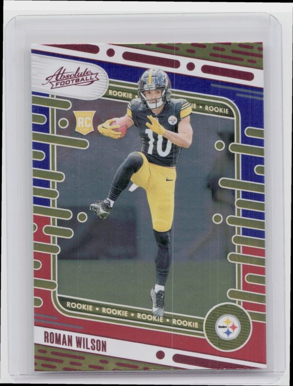 2024 Absolute Roman Wilson Red and Blue RC 169 Steelers