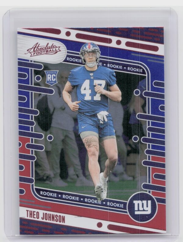 2024 Absolute Theo Johnson Red and Blue RC 179 Giants