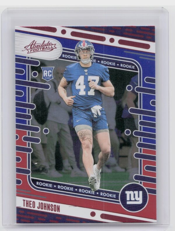 2024 Absolute Theo Johnson Red and Blue RC 179 Giants