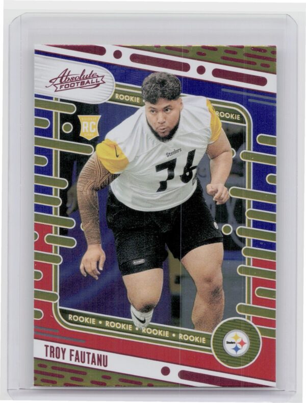 2024 Absolute Troy Fautanu Red and Blue RC 120 Steelers