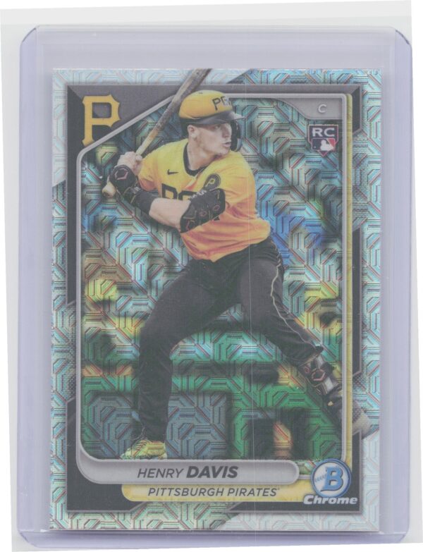 2024 Bowman Chrome Henry Davis Mojo Refractors #7 Pirates