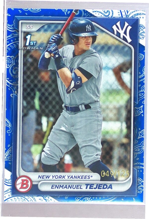 2024 Bowman Enmanuel Tejeda /125 #BP-103 Yankees Prospects Blue Pattern