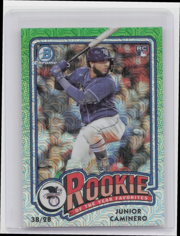 2024 Bowman Junior Caminero #ROY-8 Rays Rookie of the Year Favorites Mojo Ref