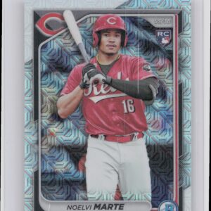 2024 Bowman Noelvi Marte Chrome Mojo Refractors RC #80 Reds