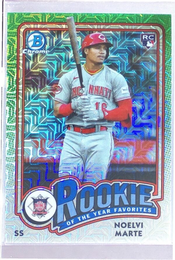 2024 Bowman Noelvi Marte RC #ROY-4 Rookie of the Year Favorites Mojo Refractor