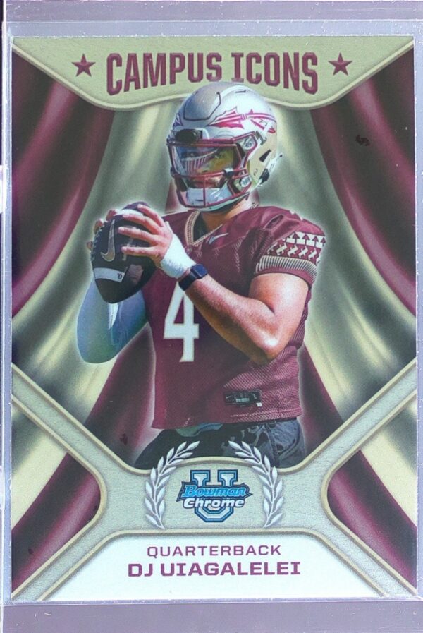 2024 Bowman University Chrome DJ Uiagalelei CI-25 Seminoles Campus Icons