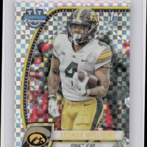 2024 Bowman University Chrome Leshon Williams X Fractor 190 Hawkeyes