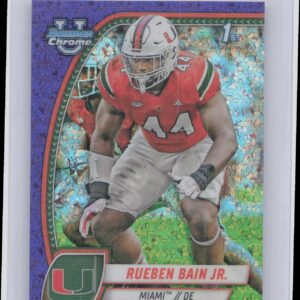 2024 Bowman University Chrome Rueben Bain Jr. Purple Mini Diamond Refractor /375