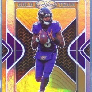 2024 Certified Lamar Jackson #GT-LJN Ravens Gold Team