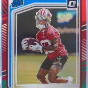 2024 Donruss Jacob Cowing Optic Rated Rookies Preview Red and Green 378 49ers