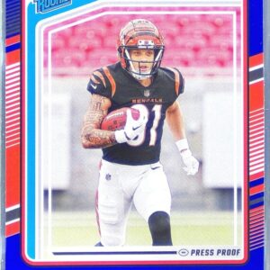 2024 Donruss Jermaine Burton Press Proof Blue RC 368 Bengals