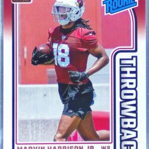 2024 Donruss Marvin Harrison Jr. RC #44 Cardinals Rated Rookies Throwback