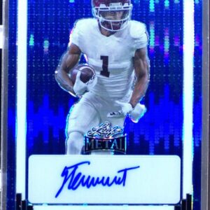 2024 Leaf Metal Evan Stewart Auto /4 #91A-ES2 Aggies 91 Leaf Pulsar Blue