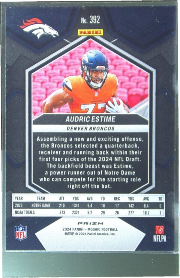 2024 Mosaic Audric Estime Mosaic Green 392 Broncos - Image 3