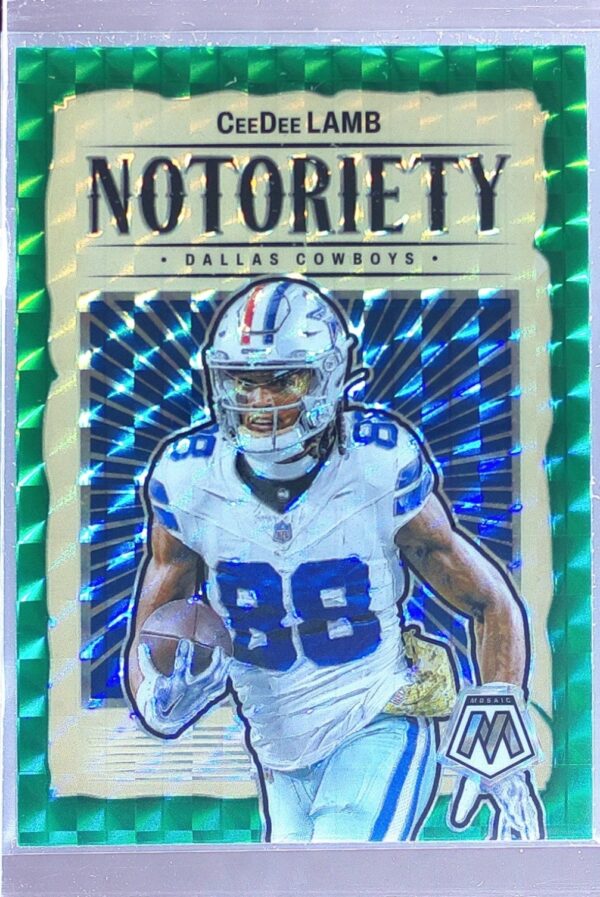 2024 Mosaic CeeDee Lamb 3 Cowboys Notoriety Mosaic Green