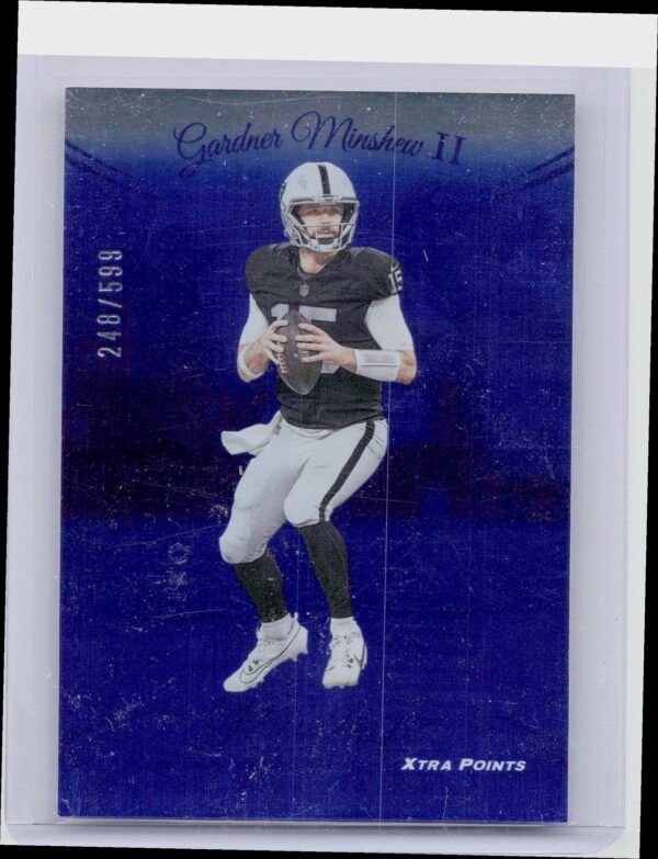 2024 Panini Prestige Gardner Minshew II Blue Xtra Points 154 Raiders