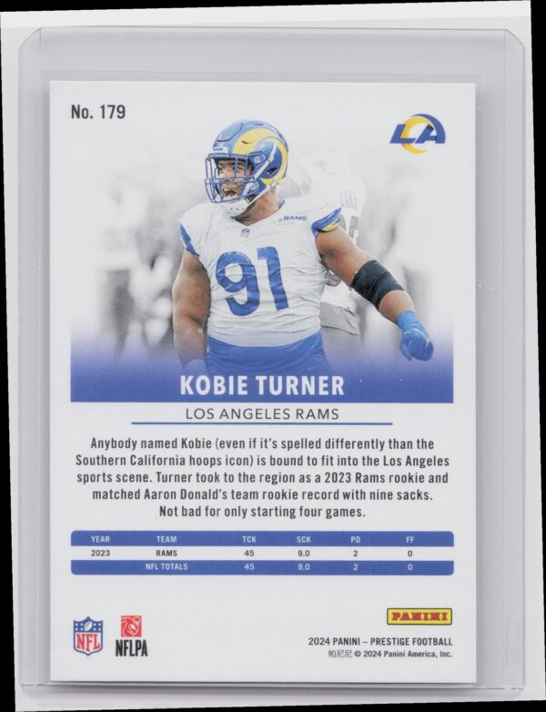 2024 Panini Prestige Kobie Turner Red Xtra Points /999 179 Rams - Image 3