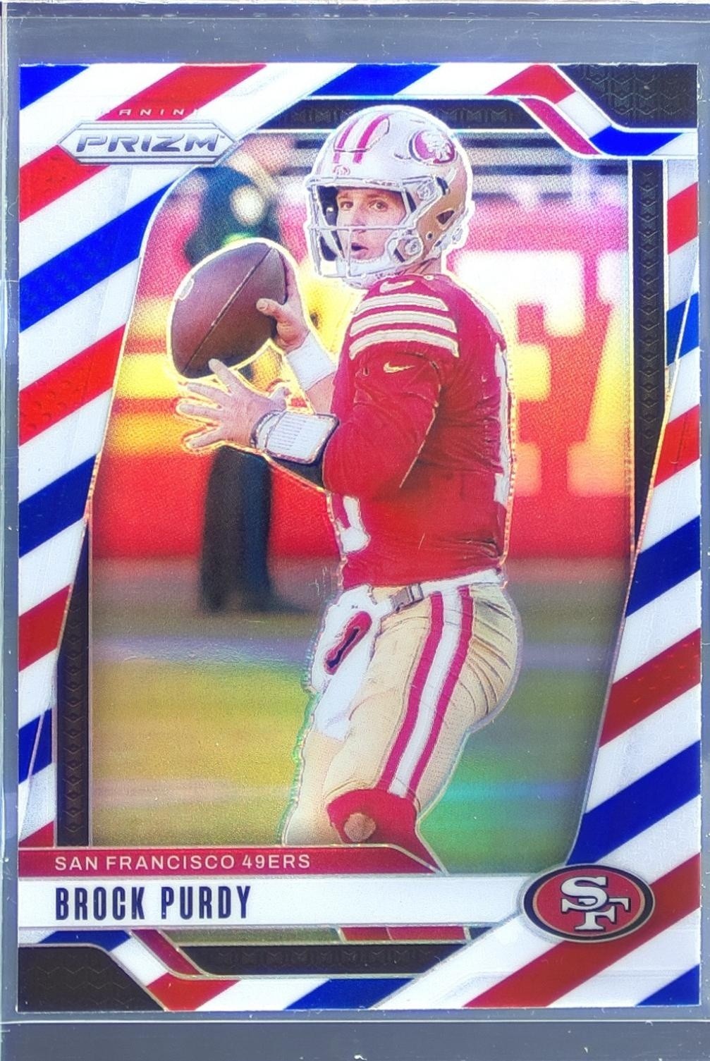 2024 Prizm Brock Purdy Red White and Blue #249 49ers