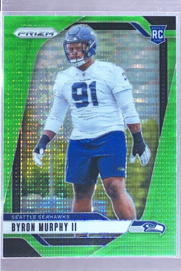 2024 Prizm Byron Murphy II Neon Green Pulsar RC 317 Seahawks