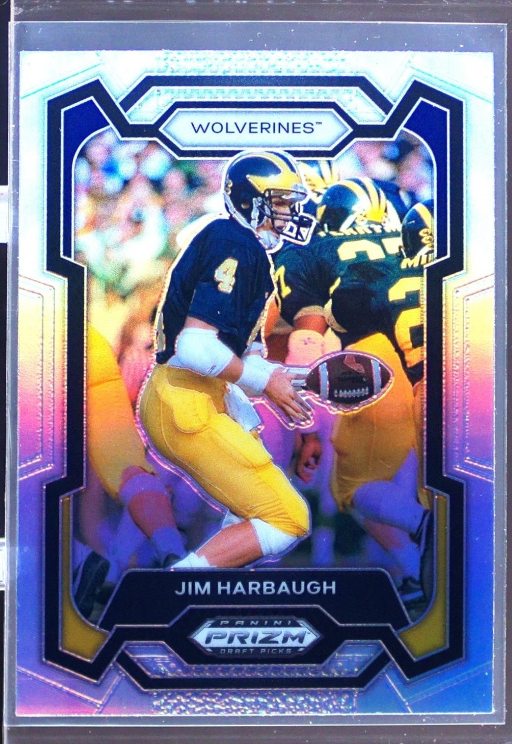 2024 Prizm Collegiate Draft Picks Jim Harbaugh Silver 50 Wolverines