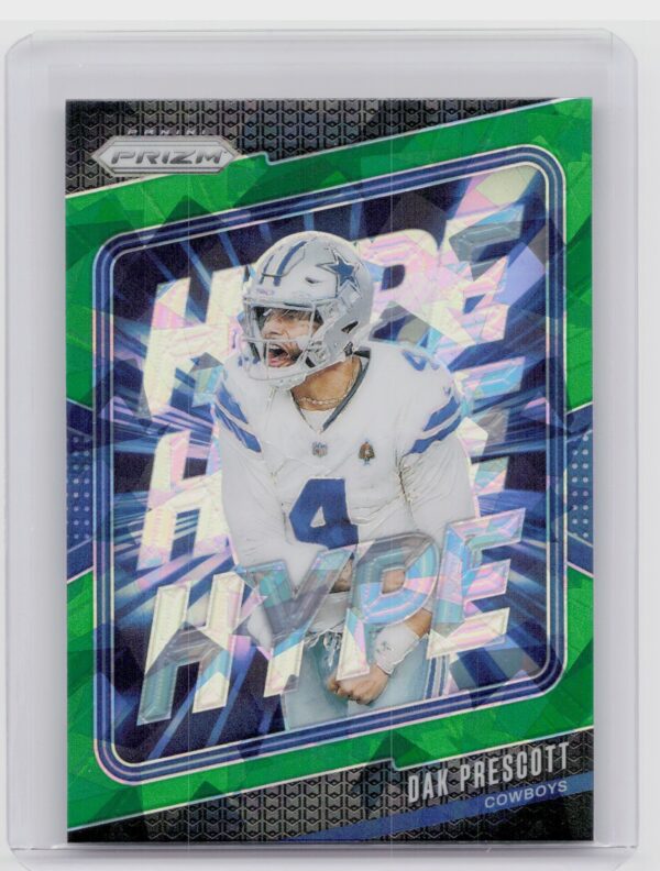 2024 Prizm Dak Prescott 1 Cowboys Hype Green Ice Prizm