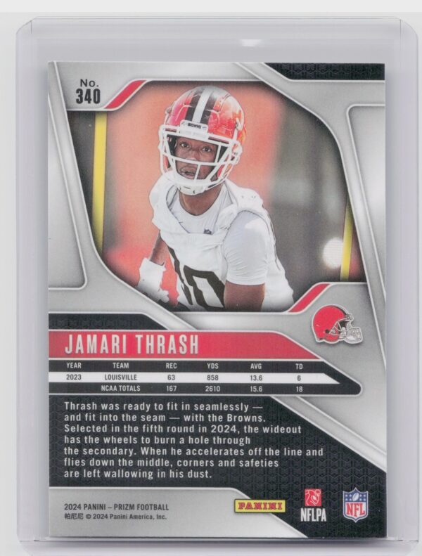 2024 Prizm Jamari Thrash RC 340 Browns - Image 3