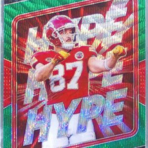 2024 Prizm Travis Kelce 7 Chiefs Hype Green Wave Prizm