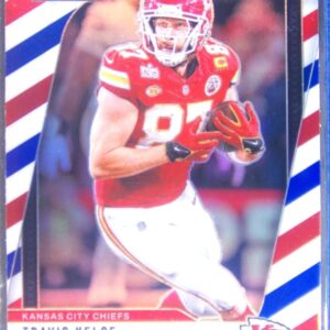 2024 Prizm Travis Kelce Red White and Blue 140 Chiefs