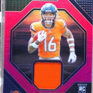 2024 Prizm Troy Franklin RC JSY #RG-TFN Broncos Rookie Gear Pink