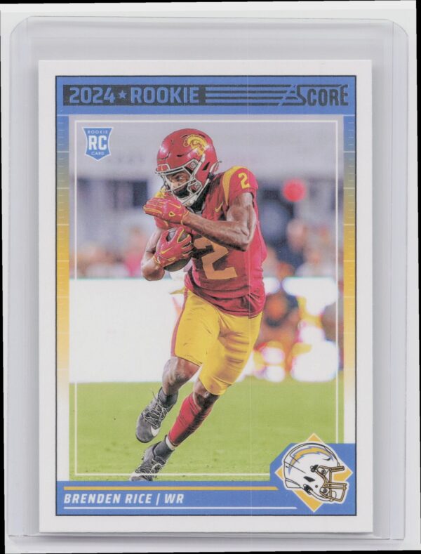 2024 Score Brenden Rice RC #364 Chargers