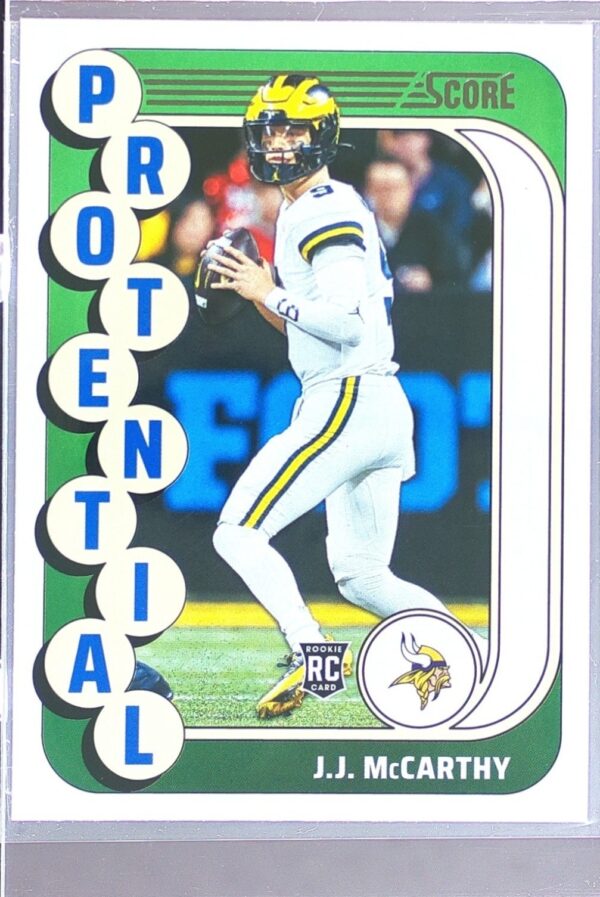 2024 Score J.J. McCarthy RC #10 Vikings Protential