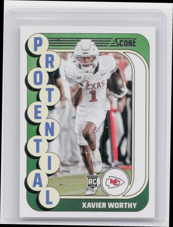 2024 Score Xavier Worthy RC 15 Chiefs Protential