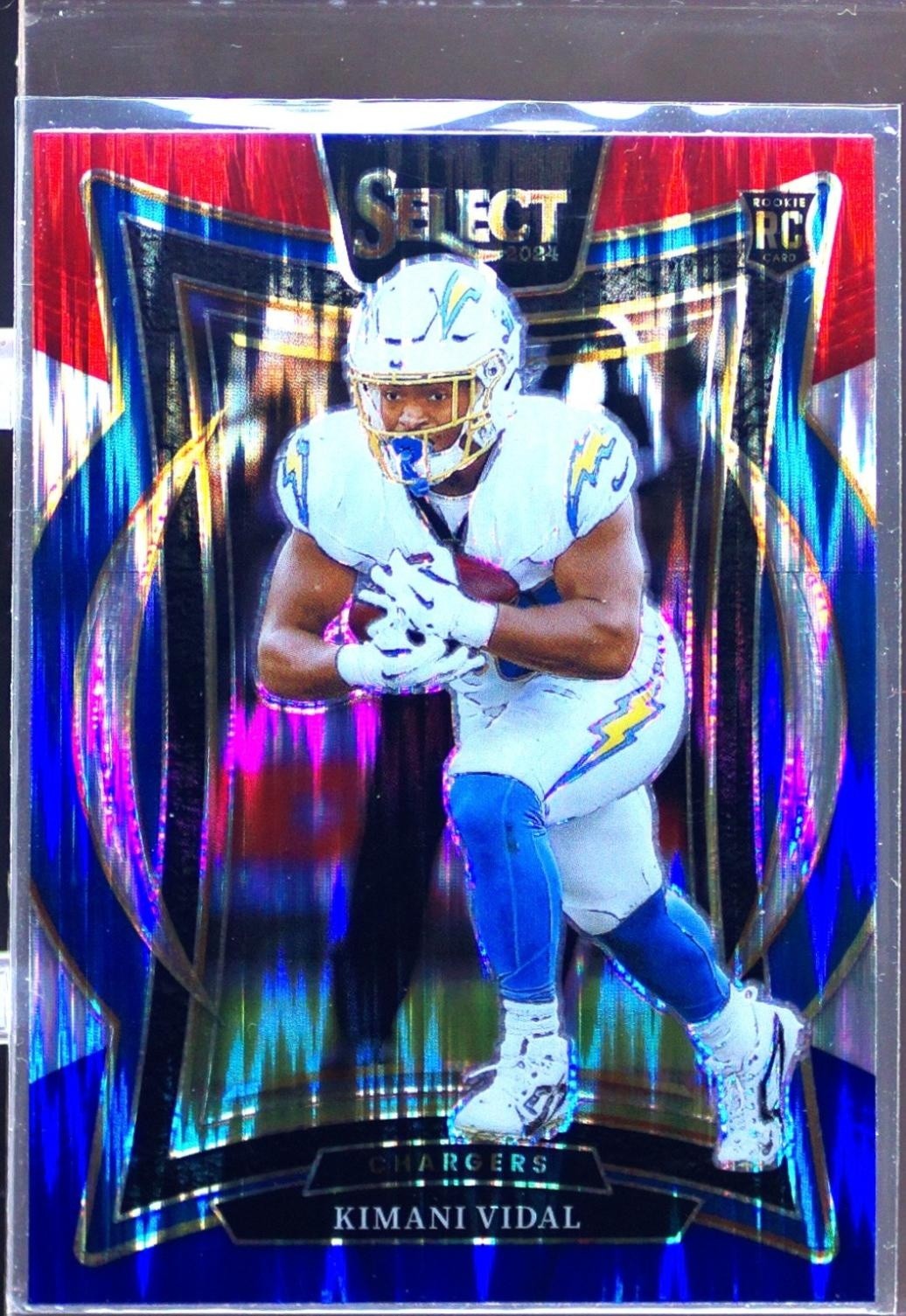 2024 Select Kimani Vidal Red & Blue Prizm Shock RC #15 Chargers