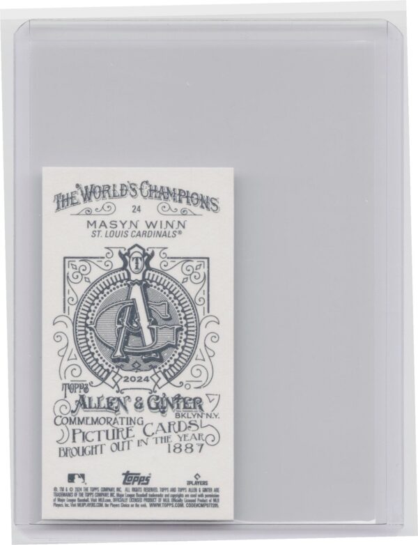 2024 Topps Allen & Ginter Masyn Winn Mini A&G Back RC #24 Cardinals - Image 3