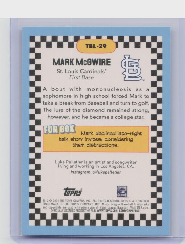 2024 Topps Big League Mark McGwire #TBL-29 Cardinals Topps Big Leaguer - Image 3