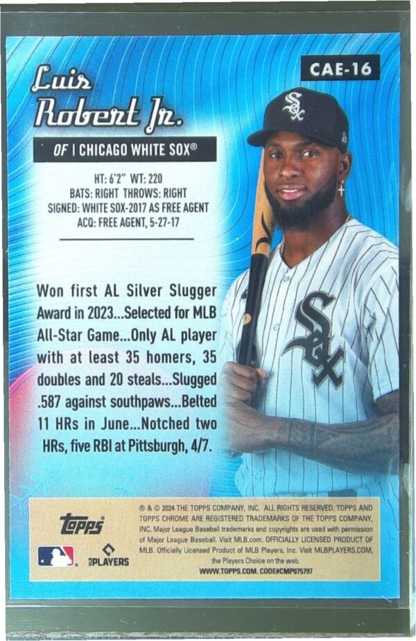 2024 Topps Chrome Luis Robert Jr. #CAE-16 Sox Chrome All Etch - Image 3